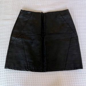 H&M faux leather mini skirt